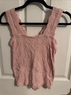 Soft Pink Textured Women’s Tank Top thumbnail 1