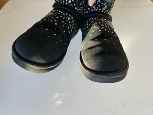 UGG Classic Galaxy Mini Bling Boot Black Suede Womens Size US9 MSRP $180 1103799 thumbnail 4