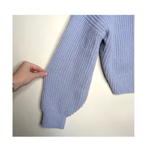 Lulus Blue Crop Reversible Knit Sweater XS‎ Balletcore Coquette Romantic Coastal thumbnail 10