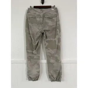 PAIGE Mayslie Jogger Pants Women’s 28 Camo Green Stretch Utility Ankle Zip thumbnail 4