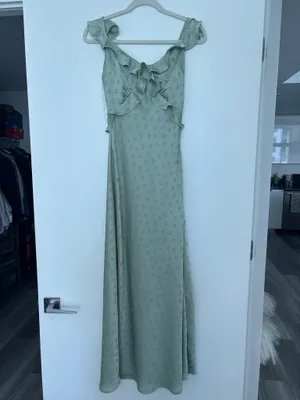 Macy's Green Floral Midi Dress thumbnail 2