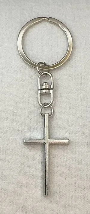 Cross Keychain Charm for Men Women Car Keychain Key Ring Bag Charm Couple Gifts thumbnail 1