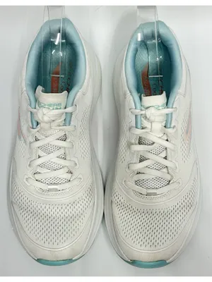 Skechers GOrun Max Cushion Slip-ins Shoes Womens Size 7.5 White Aqua 128923 EXC thumbnail 4