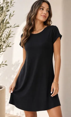 Feel The Piece TERRE JACOBS Mini Dress Tunic Top Womens Black Sleeveless XS/S thumbnail 1