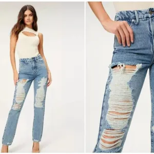 Good American Good Boy distressed Denim Blue Jeans Size 4/27 NEW!‎ thumbnail 2