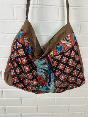 Handmade Vintage Boho Print Cloth Bag thumbnail 2