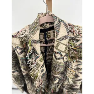 Zara Basic Outerwear Fringe Cardigan Southwestern Size XS-S thumbnail 6