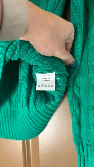 Green Knit Sweater Amazon thumbnail 4