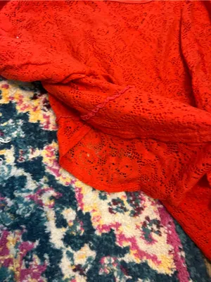 Free people Red Lace Long-Sleeve Women's Top thumbnail 7