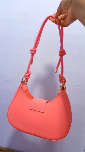Pink Shoulder Bag Hobo Purse Pearl Charm Chain Strap Gold Tone Hardware thumbnail 8