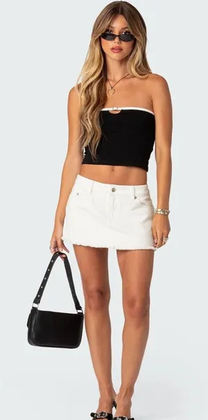 Edikted Belted Tube Top thumbnail 1