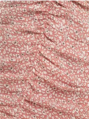 Lulus Walk the Walk Mauve Floral Print Ruched Bodycon Mini Dress L NWT thumbnail 4