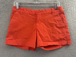Patagonia Stretch All Wear Shorts‎ 4" Orange Organic Cotton Preppy Chino Women 2 thumbnail 1