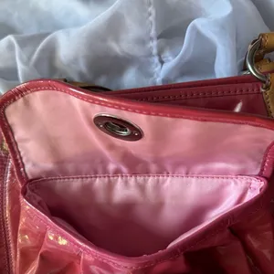 Coach Leah Patent Leather Signature Bucket Bag Tote thumbnail 6