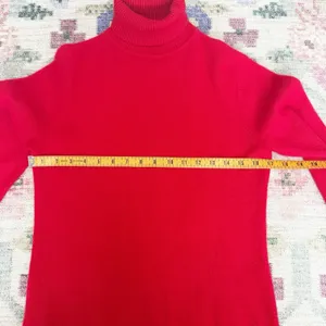 Vintage Pursuits Womens Cashmere Turtle Neck Sweater Small Red Old Money Holiday thumbnail 5
