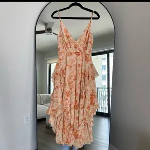 Revolve Bardot Rochelle Flutter dress in retro thumbnail 3