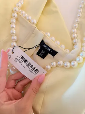 NWT nasty gal yellow pearl set  thumbnail 4