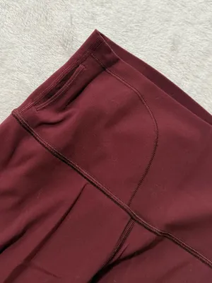 Lululemon High Rise Leggings Burgundy Maroon Yoga Pants Size 4 thumbnail 8
