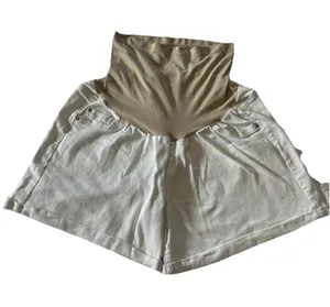 Motherhood Maternity White Denim Cotton Blend Boyfriend Shorts Women's Size XL thumbnail 1