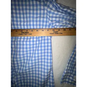 UNTUCKit Aria Blue‎ White Gingham Check Cotton Button Down Shirt Womens Size 6 thumbnail 5