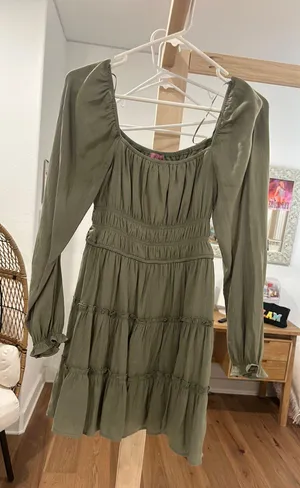 Green Long Sleeve Dress thumbnail 3