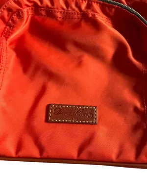 DOONEY & BOURKE Orange Brown Nylon Leather Drawstring Backpack thumbnail 12
