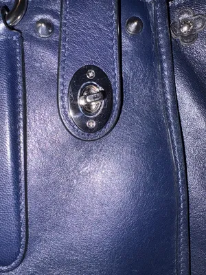 Coach crosby carryall in navy leather‎ thumbnail 8