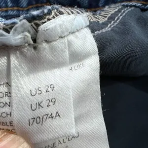 We The Free People Jeans Womens 29 Distressed Blue Denim Mid Rise Tapered Casual thumbnail 4