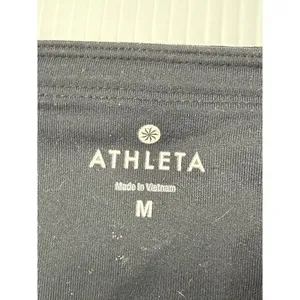 Athleta Black Cropped Athletic Leggings Performance Workout‎ Running Pants M thumbnail 4