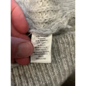 Sonoma Goods For Life Sweater Womens XL Gray Fuzzy Chunky Knit Pullover Cozy thumbnail 8