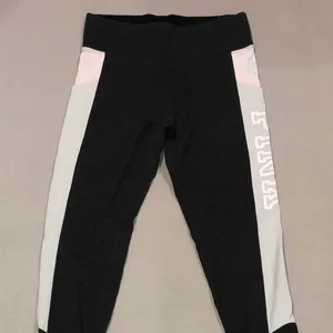 Pink Victoria’s Secret gray yoga pants thumbnail 1