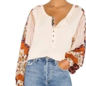 Free People Light Magic Henley Top Size M thumbnail 5
