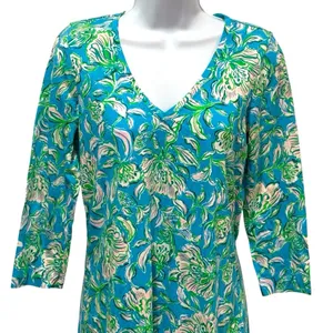 Lilly Pulitzer Tessa Dress‎ 3/4 Sleeve Resort Travel Coastal Vacation XXS thumbnail 3