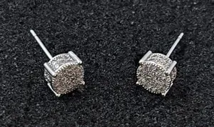 6mm Small CZ Stud Earrings for Men Women Streetwear Punk Hip Hop Unisex Earrings thumbnail 1