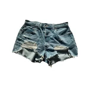 Levi’s 501 Women’s Cut Off Denim Shorts Size W32 Ripped Distressed thumbnail 6