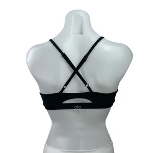 Alo Yoga Airlift Intrigue Black Crossback Workout Active Sports Bra Tank Top XS thumbnail 3