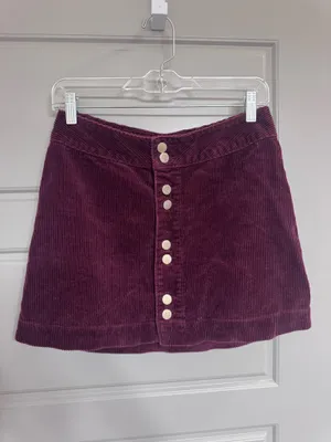 Maroon Abercrombie Skirt Corduroy thumbnail 2