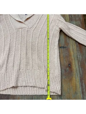 Anthropologie Pilcro Baby Pink V Neck Sweater XS thumbnail 9