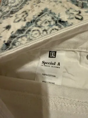 White Distressed Denim Shorts with Frayed Hem thumbnail 5