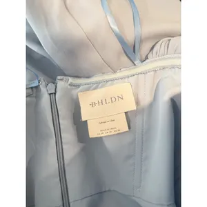 NWT BHLDN Dress Blue Munroe Georgette Maxi Off Shoulder Formal Bridesmaid Sz 14 thumbnail 8