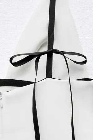 dress mini fitted bodycon white bow wedding party contain evening thumbnail 17