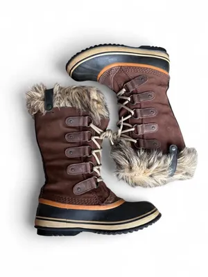 Sorel Joan of Arctic Tall Fur Trim Lace-up Winter Boots Size 7 thumbnail 7