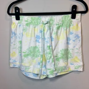 KIKIT 2-Piece Short Lounge Set Pastel Tie Dye Short Sleeve Button Up Shirt Large thumbnail 11