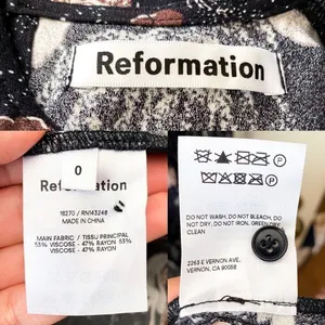 Reformation‎ Dress Gavin Midi Slit Open Back Champagne 0 EUC thumbnail 5