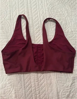 All in Motion Burgundy Sports Bra thumbnail 3