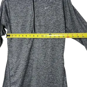 Nike Dri-FIT Pullover Women's Med Gray 1/4 Zip Running Top Thumbholes Athletic thumbnail 7