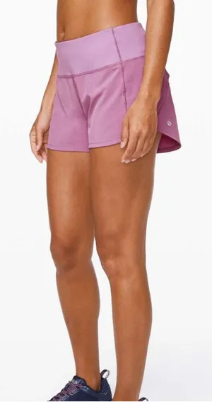 LULULEMON Speed Up Medium Rise Shorts 4” Size 4 Jubilee Purple EUC thumbnail 1