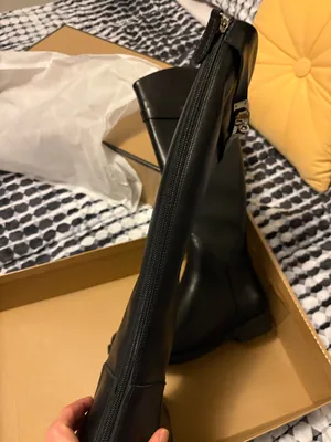 Faux leather riding boots Black Size EU 38 thumbnail 4