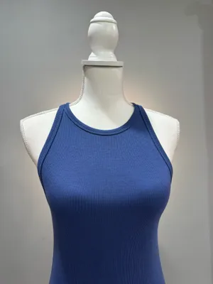 Blue Old Navy Ribbed Tank Dress Size M EUC thumbnail 3