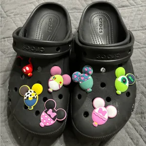 Black platform crocs with Disney charms W7 thumbnail 9